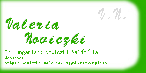 valeria noviczki business card